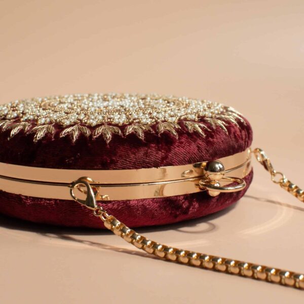 PRE-ORDER - MAHIYA (Round) - Maroon Velvet - Image 4