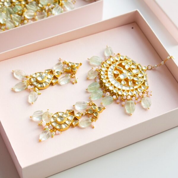PRE-ORDER - Leylani Kundan Jewellery Set - Image 7