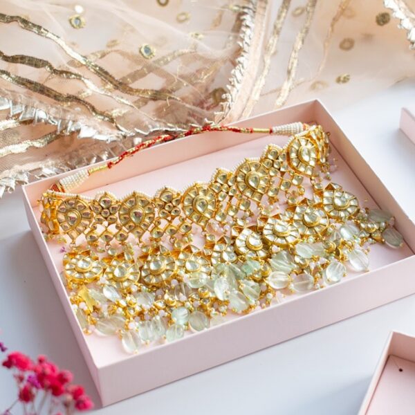 PRE-ORDER - Leylani Kundan Jewellery Set - Image 6