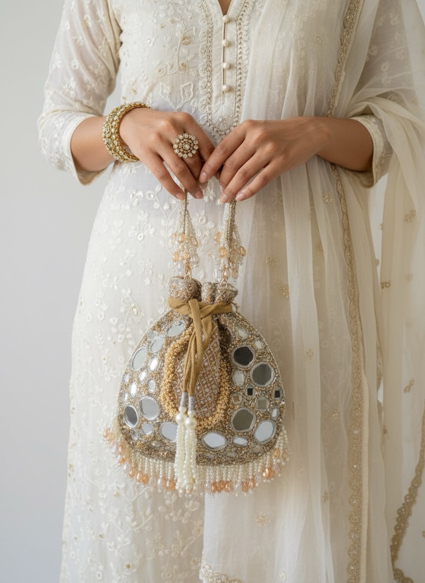 Mirror Glow Potli Bag