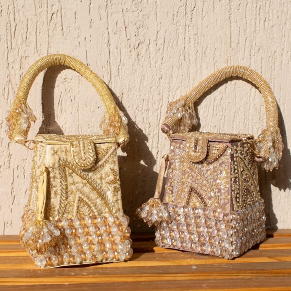 Talini Beaded Box Potli (Gold) - LIMITED EDITION - Image 9