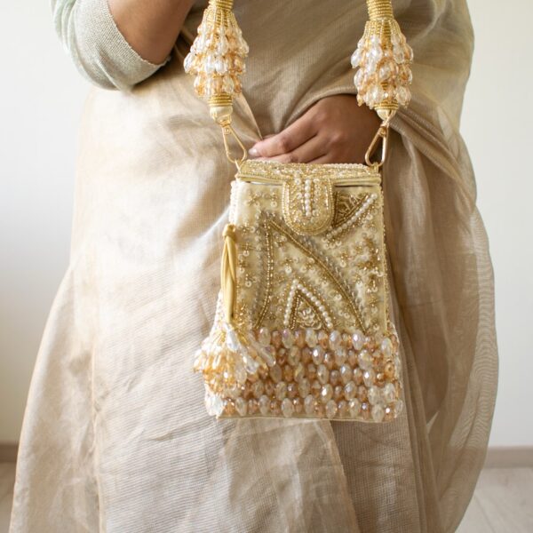 Talini Beaded Box Potli (Gold) - LIMITED EDITION - Image 10