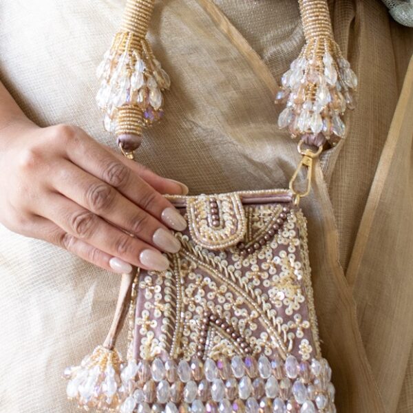 Talini Beaded Box Potli (Mauve) - LIMITED EDITION - Image 6