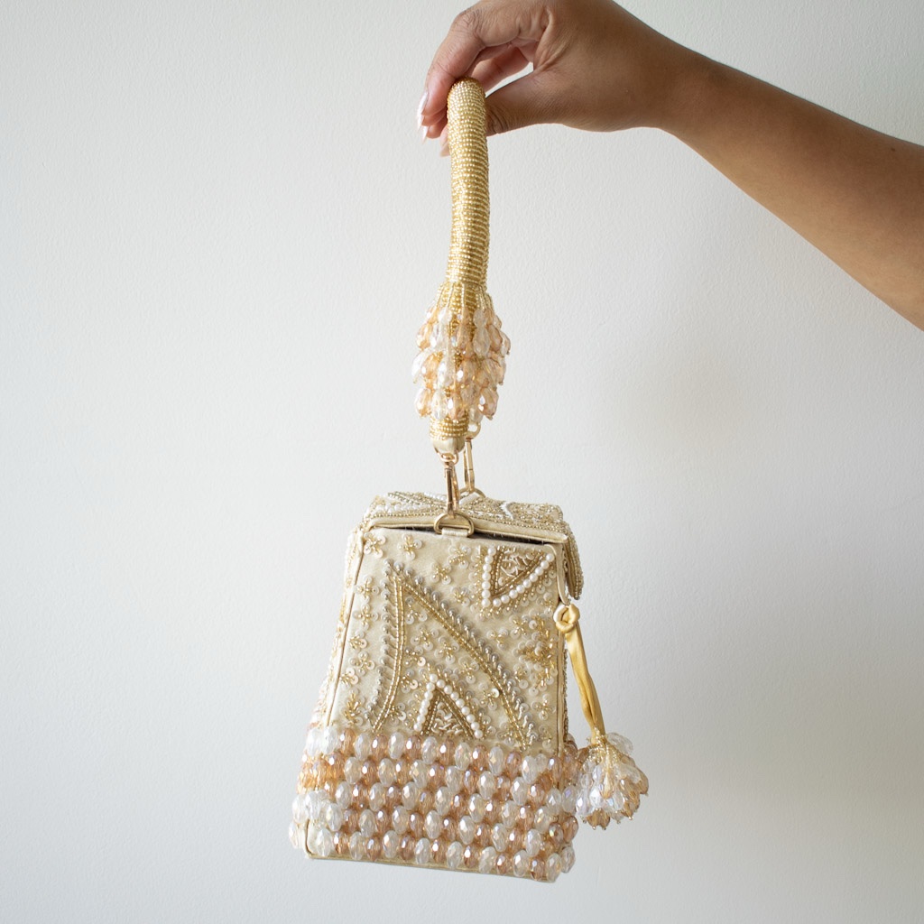 Talini Beaded Box Potli (Gold) - LIMITED EDITION - Image 6