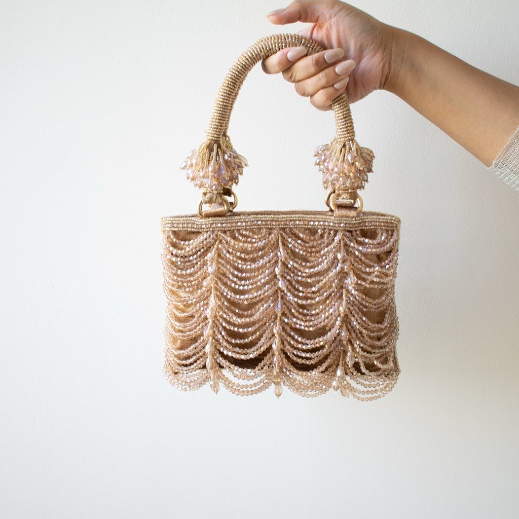Bronze Cascade Beaded Tote - LIMITED EDITION - Image 4