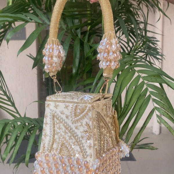 Talini Beaded Box Potli (Gold) - LIMITED EDITION - Image 8