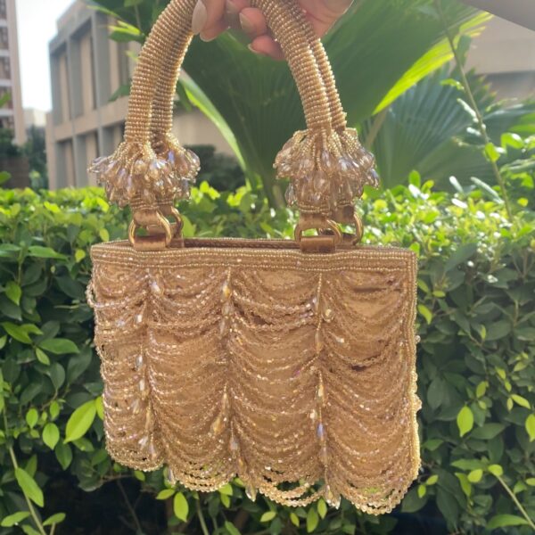 Bronze Cascade Beaded Tote - LIMITED EDITION - Image 3