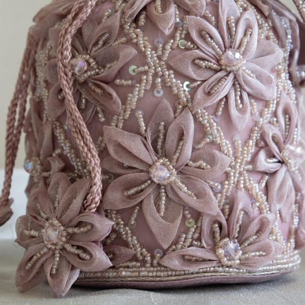 Blossom Potli Bag (Mauve) - Image 6