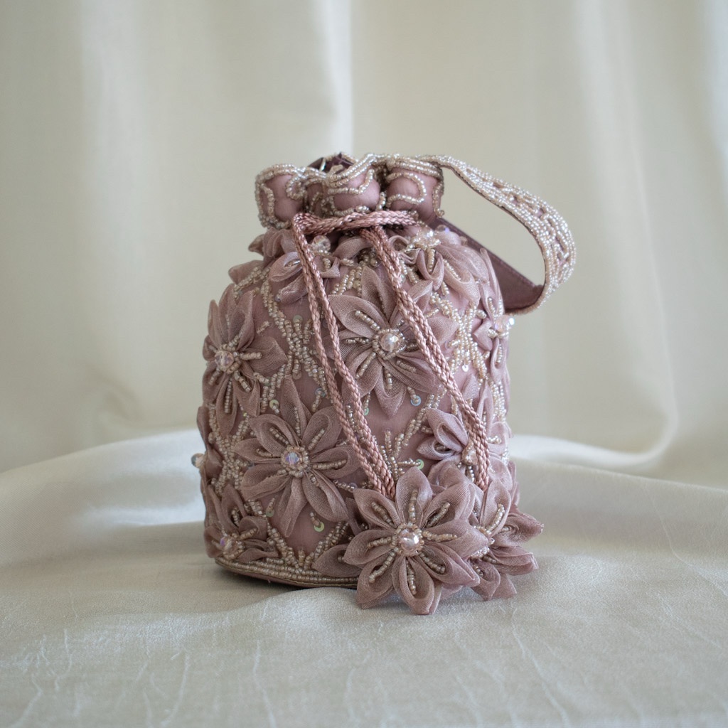 Blossom Potli Bag (Mauve) - Image 3