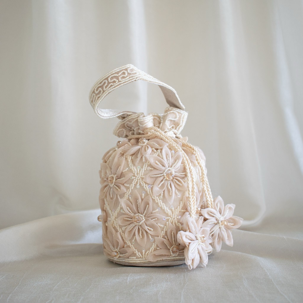 Blossom Potli Bag (Cream) - Image 5