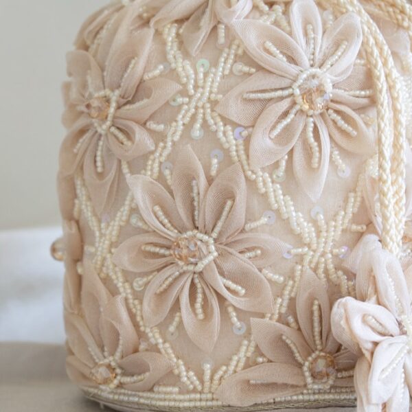 Blossom Potli Bag (Cream) - Image 3