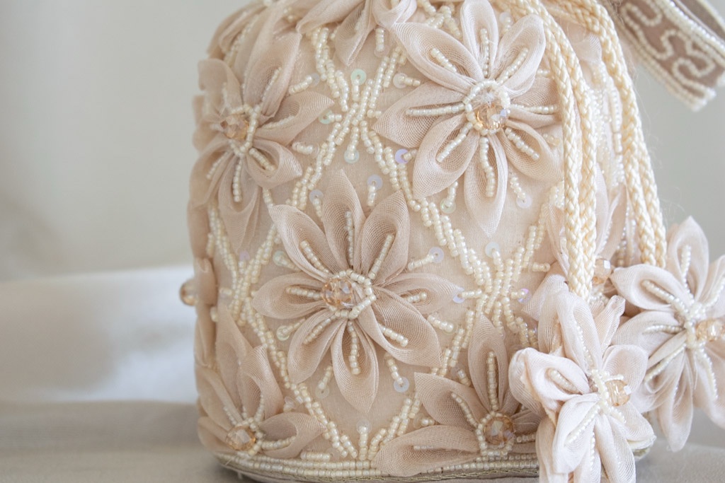 Blossom Potli Bag (Cream) - Image 3